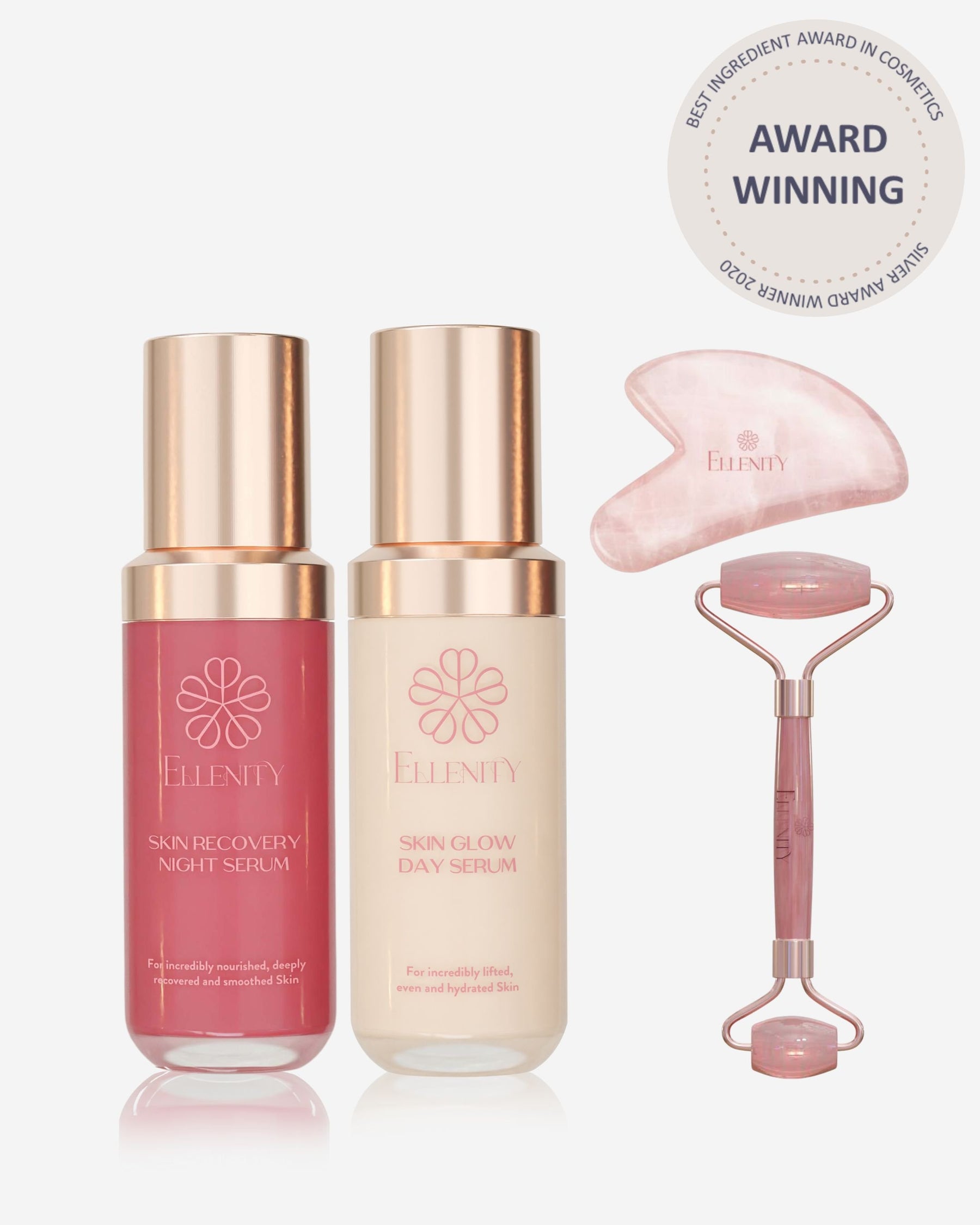 Skin Day & Night Hyaluron Face Roller Gua Sha Set